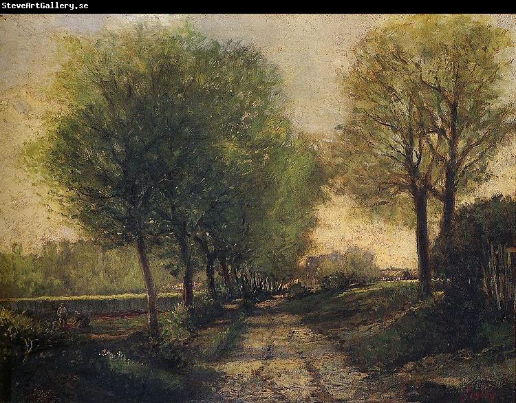 Alfred Sisley Lane near a Small Town,